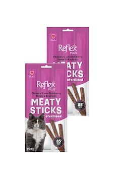 Reflex Meaty Sticks Tavuklu Ve Kızılcıklı Kedi Ödül Çubuğu 2'li 3 x 5 G Reflex Meaty Sticks Tavuklu Ve Kızılcıklı Kedi Ödül Çubuğu 2'li 3 x 5 G