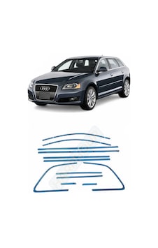 Audi A3 Hb 2008-2012 Uyumlu Krom Cam Çerçeve 12 Parça Tam Tur Paslanmaz Krom Audi A3 Hb 2008-2012 Uyumlu Krom Cam Çerçeve 12 Parça Tam Tur Paslanmaz Krom
