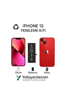Apple Uyumlu iPhone 13 Kiti Ekran + Batarya + Arka Kasa Model , Yüksek Kalite Parçalar Apple Uyumlu iPhone 13 Kiti Ekran + Batarya + Arka Kasa Model , Yüksek Kalite Parçalar