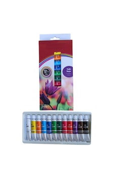 12 Renk Yağlı Boya, Resim Başlangıç Seti İçin Oil Colour Çok Renkli 12 Renk Yağlı Boya, Resim Başlangıç Seti İçin Oil Colour Çok Renkli