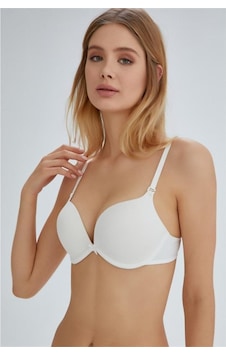Eros Ersk130 Lilyum Kulaklı Double Push-up Tek Sütyen - Ekru Ekru