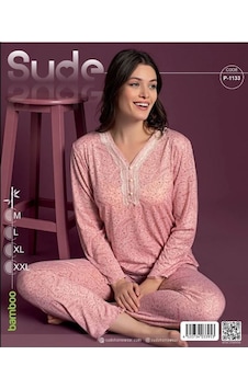 Sude P-1133 Bambu Uzun Kol Kadın Pijama Takımı Çok Renkli Sude P-1133 Bambu Uzun Kol Kadın Pijama Takımı Çok Renkli