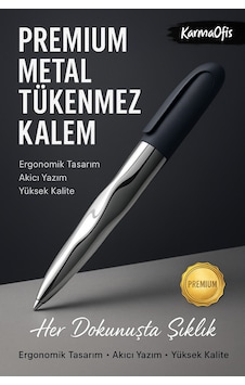 Premium Siyah Metal Tükenmez Kalem Ergonomik Tasarım, Akıcı Yazım, Şık Ve Dayanıklı Diğer Premium Siyah Metal Tükenmez Kalem Ergonomik Tasarım, Akıcı Yazım, Şık Ve Dayanıklı Diğer