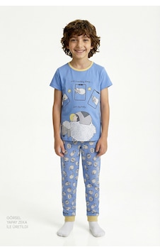 Penti Mavi Erkek Çocuk Sheepy Pamuklu 2'li Pijama Takımı Penti Mavi Erkek Çocuk Sheepy Pamuklu 2'li Pijama Takımı