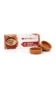 Ervapot Toprak Güveç Kase 12'li Kahve