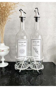 Beyaz Standlı Akıtıcılı Şeffaf 750 Ml Beyaz Etiketli Yağlık Yağdanlık Çok Renkli Beyaz Standlı Akıtıcılı Şeffaf 750 Ml Beyaz Etiketli Yağlık Yağdanlık Çok Renkli