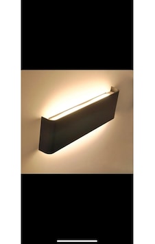 Çift Yönlü Led Aplik 49x11 Cm Siyah Kasa - Gün Işığı Led Rengi