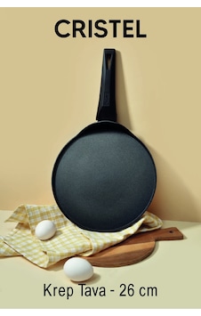 Gigilli Cristel Krep Tava 26 Cm Siyah Siyah Gigilli Cristel Krep Tava 26 Cm Siyah Siyah