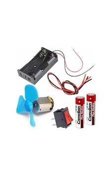 Tr Mini Motor Deney Seti, 3v-6v, Aa Pil Yuvası, Bağlantı Kablosu Ve Devre Anahtarı İçeren