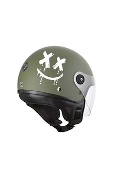 Motosiklet Gülen Yüz Kask Sticker