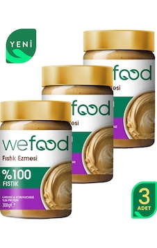 Wefood Şekersiz Sade Fıstık Ezmesi 300 gr 3'lü Wefood Şekersiz Sade Fıstık Ezmesi 300 gr 3'lü