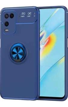 Oppo A54 4g Kılıf Zore Ravel Silikon Kapak Mavi