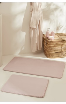 Karaca Home Feather 2'li Banyo Paspası Pudra