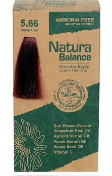 Natura Balance Saç Boyası 5.66 Şarap Kızılı Natura Balance Saç Boyası 5.66 Şarap Kızılı