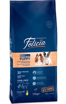 Felicia Düşük Tahıllı Kuzu Etli Küçük ve Orta Irk Yavru Köpek Maması 3 KG Felicia Düşük Tahıllı Kuzu Etli Küçük ve Orta Irk Yavru Köpek Maması 3 KG