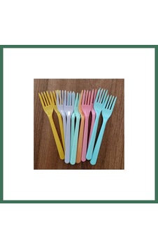 En-cag Nisa Plastik Lüx Çatal Renkli 6 Lı Bss Çok Renkli En-cag Nisa Plastik Lüx Çatal Renkli 6 Lı Bss Çok Renkli