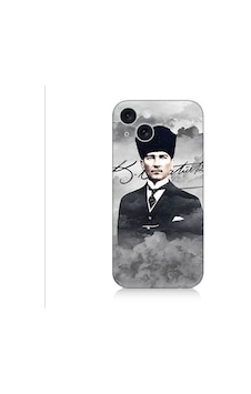 Apple Uyumlu iPhone 15 Plus Atatürk Portresi Desenli Silikon Kılıf Silikon Apple Uyumlu iPhone 15 Plus Atatürk Portresi Desenli Silikon Kılıf Silikon