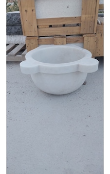 Beyaz Mermer Hamam Kurnasi Banyo Taşi Beyaz