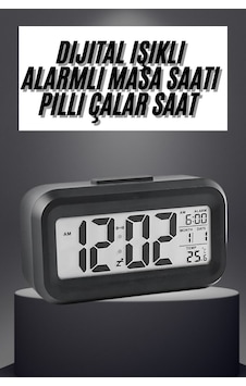 Gece Dijital Masa Saati Dijital Alarmlı Led Ekran Pilli Çalar Saat Çokrenkli Gece Dijital Masa Saati Dijital Alarmlı Led Ekran Pilli Çalar Saat Çokrenkli