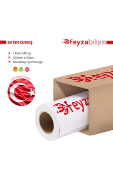 Feyza Bilişim Fabric Saten Kumaş Bayrak Bezi 140g 152cmx 50m Feyza Bilişim Fabric Saten Kumaş Bayrak Bezi 140g 152cmx 50m