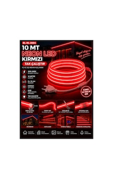 10 Metre Kırmızı Neon Led 220v Tak Çalıştır Ip65 Esnek Hortum Led Ultra Parlak İç Dış Mekan Dekoratif Aydınlatma Kırmızı - 920214632 Kırmızı 10 Metre Kırmızı Neon Led 220v Tak Çalıştır Ip65 Esnek Hortum Led Ultra Parlak İç Dış Mekan Dekoratif Aydınlatma Kırmızı - 920214632 Kırmızı