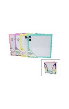 Zvnm Manyetik Beyaz Yazı Tahtası - Çift Taraflı - 29x29 Cm - Renkli Çerçeve Zcv12 Çok Renkli Zvnm Manyetik Beyaz Yazı Tahtası - Çift Taraflı - 29x29 Cm - Renkli Çerçeve Zcv12 Çok Renkli