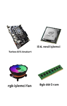 İ5 4. Nesil İşlemci/h61 Anakart/8gb Ddr3 Ram/cpu Fan/bundle Set İ5 4. Nesil İşlemci/h61 Anakart/8gb Ddr3 Ram/cpu Fan/bundle Set