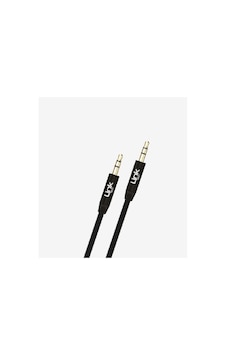 Link Tech A585 3.5mm Aux Ses Kablosu Silikon Gövde 1 Metre Siyah