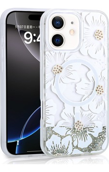Apple Uyumlu iPhone 12 Kılıf Sıvılı Simli Baskılı Şeffaf Arka Yüzey Zore Mossa Silikon Kapak Gri Apple Uyumlu iPhone 12 Kılıf Sıvılı Simli Baskılı Şeffaf Arka Yüzey Zore Mossa Silikon Kapak Gri