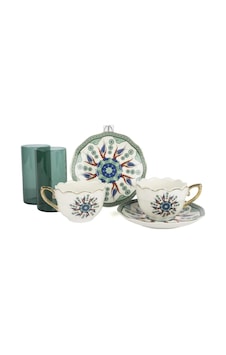 Verde Mosaic 2li Kahve Ve Su Seti 90ml-7868 Çok Renkli Verde Mosaic 2li Kahve Ve Su Seti 90ml-7868 Çok Renkli