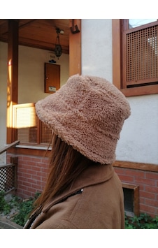 Shopiolog Kadın Peluş Bucket Şapka