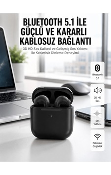 Yeni Nesil Bluetooth Kulaklık İos Android Uyumlu Hd Ses Performansı - 8912733356762