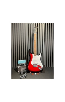 Elektro Gitar Seti Mini Şajlı Bluetooth Distorsion+reverb Li Amfi Kılıf Askı Pena Kablo Elektro Gitar Seti Mini Şajlı Bluetooth Distorsion+reverb Li Amfi Kılıf Askı Pena Kablo