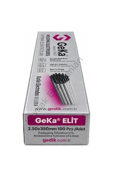 Geka Elit Rutil Kaynak Elektrod E6013 2,50x350 Mm - 1 Paket 100 Adet Geka Elit Rutil Kaynak Elektrod E6013 2,50x350 Mm - 1 Paket 100 Adet