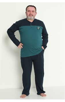 Erkek Büyük Beden Pijama Takımı Yarım Düğmeli Takım Tampap 1764 Erkek Büyük Beden Pijama Takımı Yarım Düğmeli Takım Tampap 1764