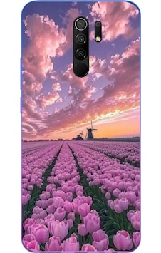 Redmi 9 Uyumlu Lale Bahçesi Baskılı Silikon Kılıf Renkli Redmi 9 Uyumlu Lale Bahçesi Baskılı Silikon Kılıf Renkli