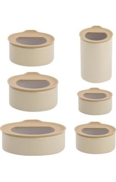 Neoflam Fika One Seramik Saklama Kabı 6 Parça Bej