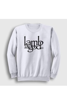 Presmono Unisex Logo Lamb Of God Sweatshirt Beyaz Presmono Unisex Logo Lamb Of God Sweatshirt Beyaz