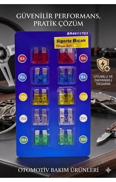 Oto Araba Standart Bıçak Sigorta Seti 10'lu Paket Diğer