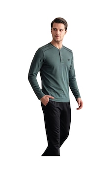 Over Sleep By Poleren Over Sleep 2405 Erkek Kışlık Süprem Pijama Takımı Yeşil Over Sleep By Poleren Over Sleep 2405 Erkek Kışlık Süprem Pijama Takımı Yeşil