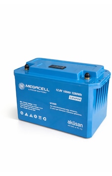 Megacell 12.8 V 100 Ah Lityum Demir Fosfat Lifep04 -prizmatik Hücreli-bluetoothlu