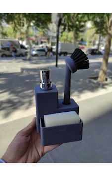 Arow Verona Sıvı Sabunluk Mutfak Seti Gri Arow Verona Sıvı Sabunluk Mutfak Seti Gri
