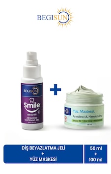 Begısun Diş Beyazlatma Jeli 50 Ml + Arındırıcı & Nemlendirici Yüz Maskesi 100 Ml Bakım Seti Begısun Diş Beyazlatma Jeli 50 Ml + Arındırıcı & Nemlendirici Yüz Maskesi 100 Ml Bakım Seti