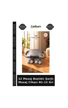Premium 12 Masaj Başlıklı Şarjlı Masaj Cihazı N1-12 Gri Yatak Günlük Kolay Çok Renkli Premium 12 Masaj Başlıklı Şarjlı Masaj Cihazı N1-12 Gri Yatak Günlük Kolay Çok Renkli