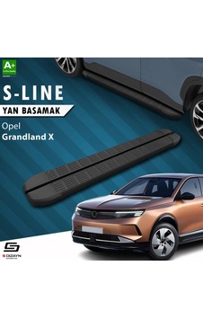 S-dizayn Opel Grandland X 2 Hybrid S-line Siyah Yan Basamak 183 Cm 2024 Üzeri A+ Kalite