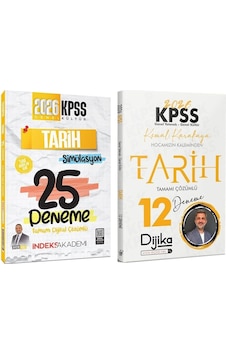 İndeks + Dijika 2026 Kpss Tarih 25 + 12 Deneme 2 Li Set - Aydın Yüce, Kemal Karakaya İndeks Akademi + Dijika Yayıncılık İndeks + Dijika 2026 Kpss Tarih 25 + 12 Deneme 2 Li Set - Aydın Yüce, Kemal Karakaya İndeks Akademi + Dijika Yayıncılık