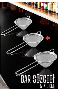 Bar Süzgeci Bar Strainer 3 Boy Set 5 7 8 Cm Abanoz