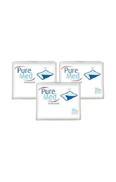 Puremed 60 x 90 CM Hasta Altı Bezi Serme Yatak Koruyucu 30'lu x 3 90 Adet Puremed 60 x 90 CM Hasta Altı Bezi Serme Yatak Koruyucu 30'lu x 3 90 Adet