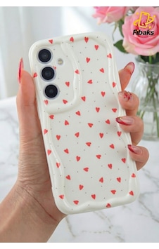 Fibaks Galaxy A34 5G Uyumlu Kılıf Kamera Korumalı Dalga Kenarlı Kırmızı Kalp Desenli Silikon Kapak Fibaks Galaxy A34 5G Uyumlu Kılıf Kamera Korumalı Dalga Kenarlı Kırmızı Kalp Desenli Silikon Kapak