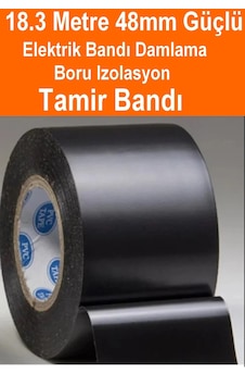 18,3 Metre Siyah Geniş Elektrik Bandı Damlama Boru Tamir Izolasyon Bantı
